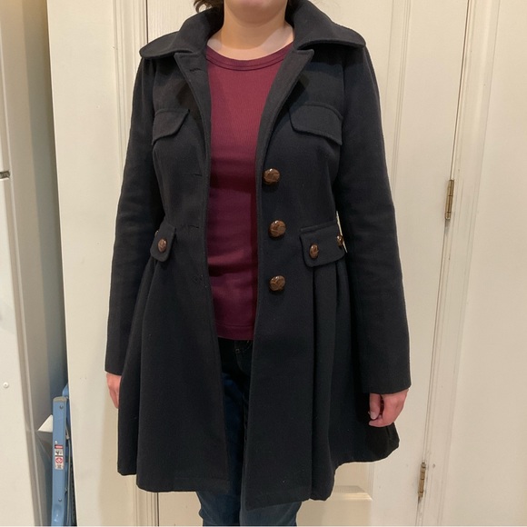 Dahlia navy coat women’s size medium - Picture 3 of 5